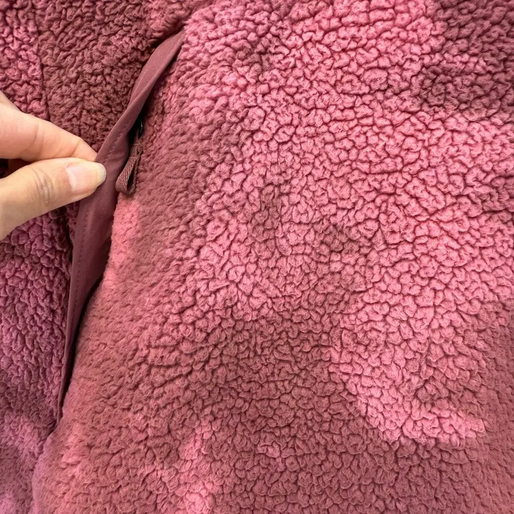 The North Face Half Zip Pullover Hoodie Women's XS Pink Camo Campshire Fleece - Picture 3 of 11